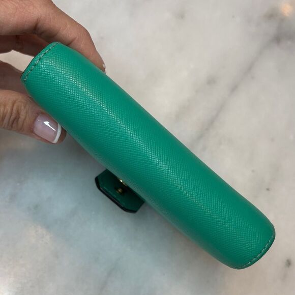 Coach Wallet Leather Cross Grain Snap Closure Compact Wallet - Picture 10 of 16